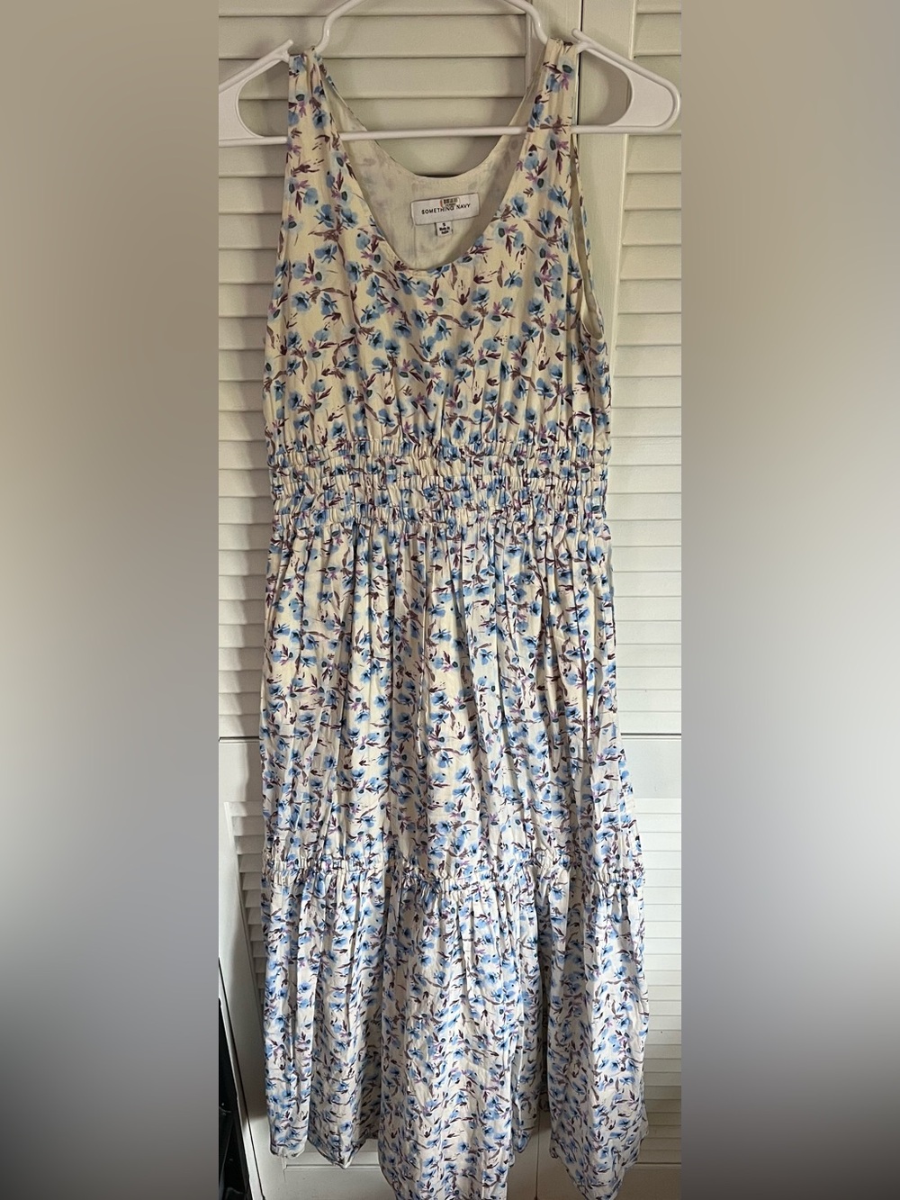 Something Navy Summer Floral Maxi Dress